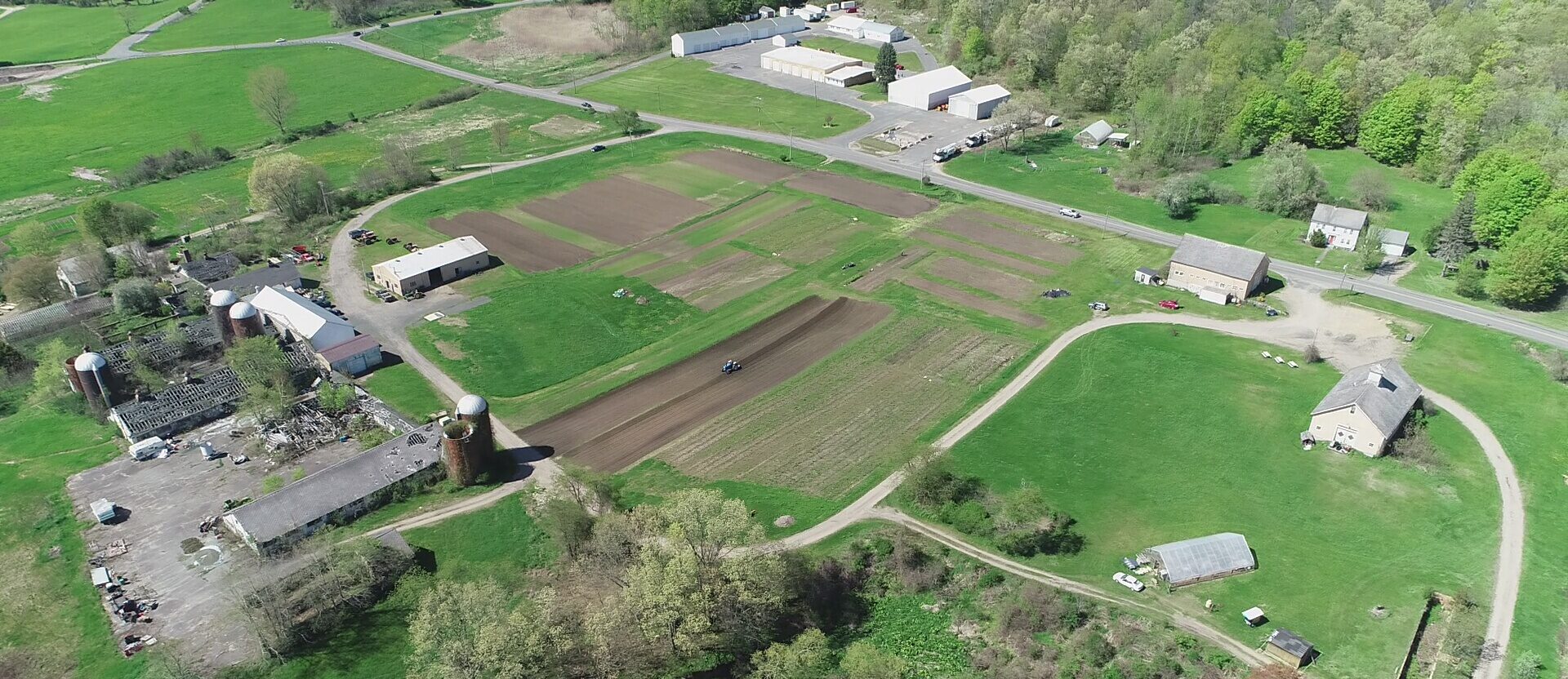 Lampson Brook Farm from the air